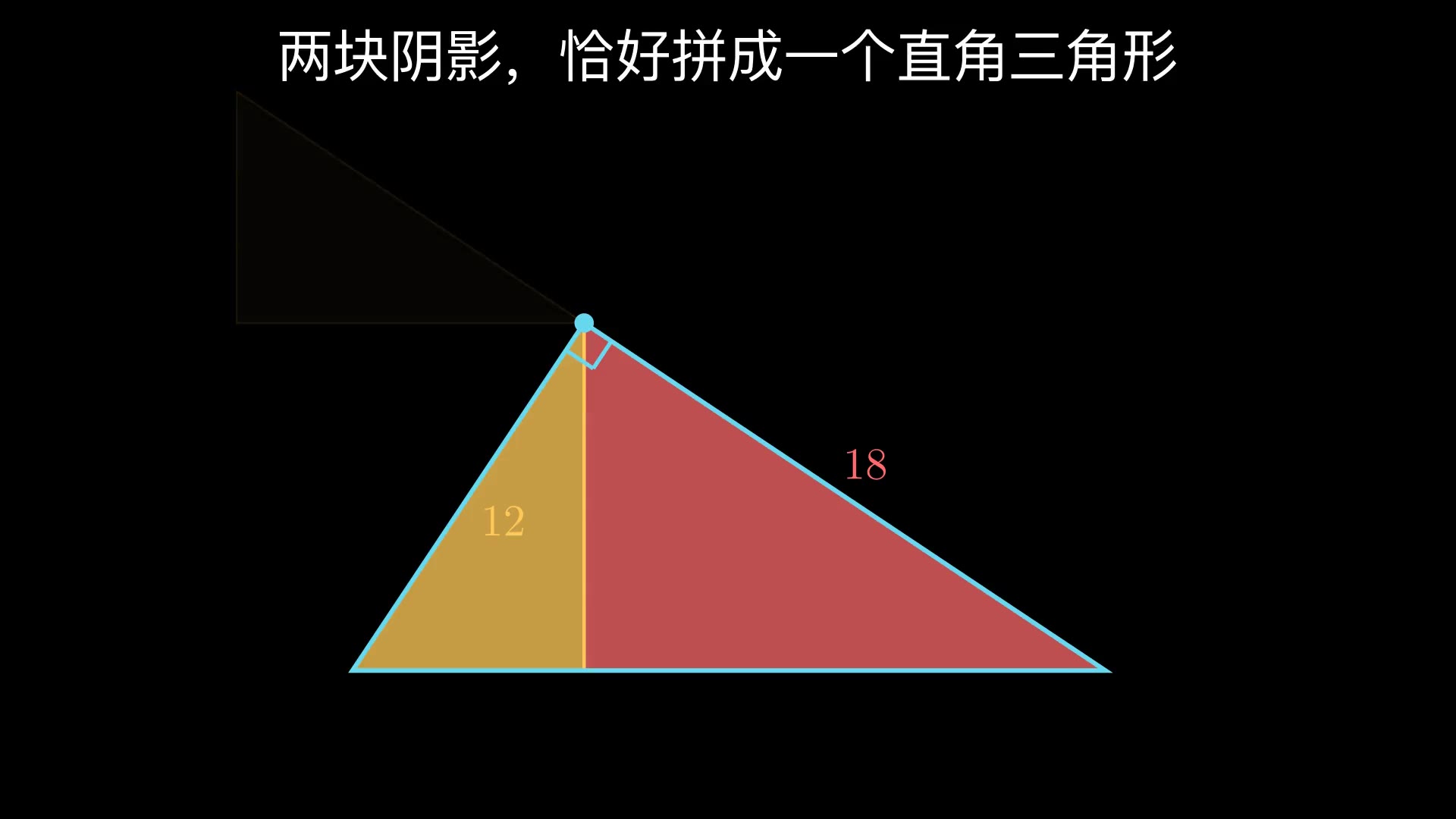 旋转一下：两块阴影秒变直角三角形
